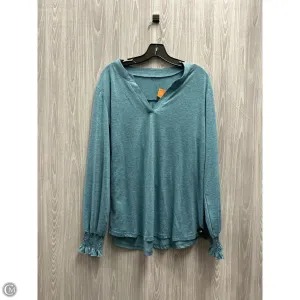 Top Long Sleeve Basic By Cmf In Blue, Size: Xl