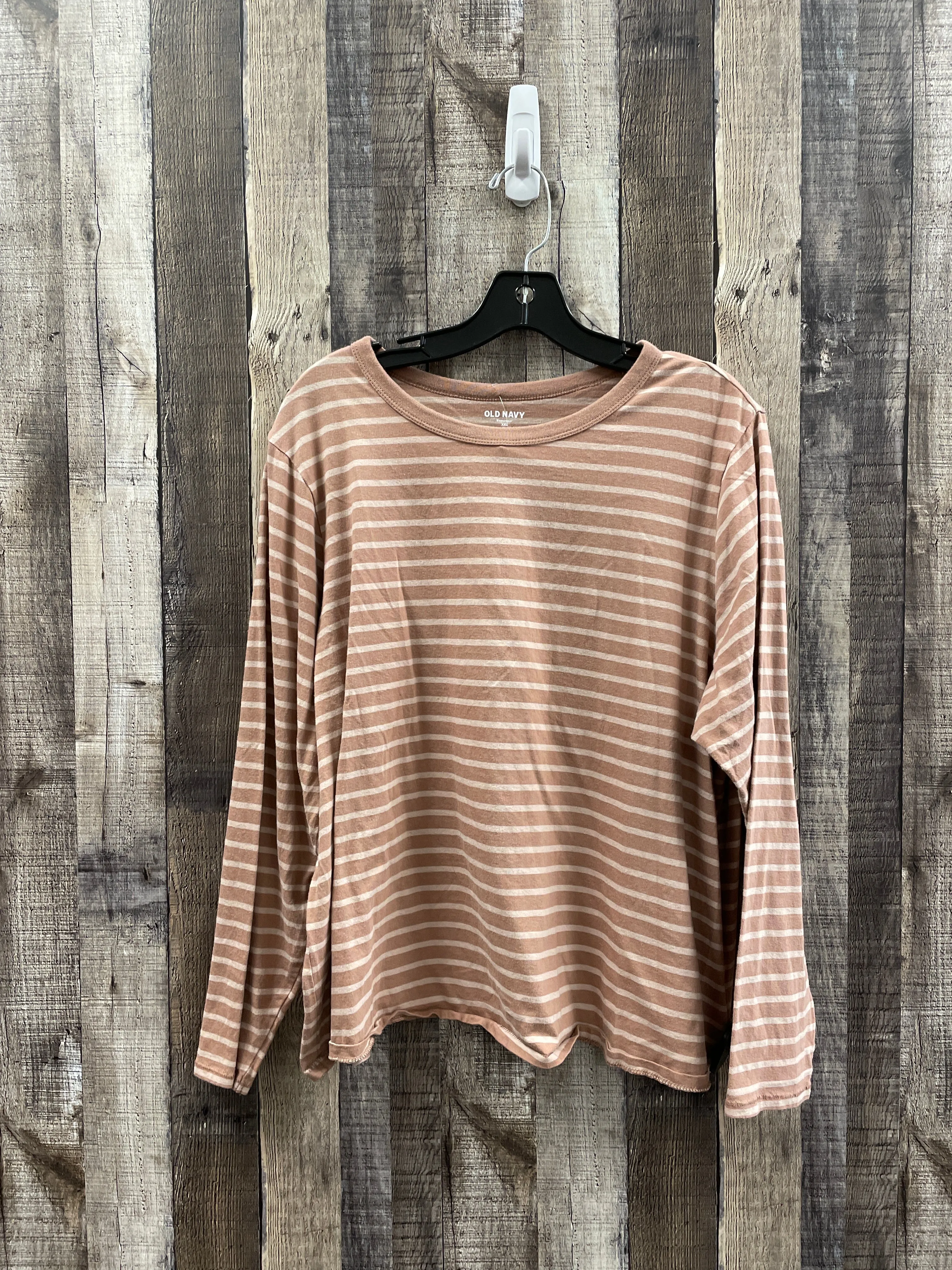 Top Long Sleeve Basic By Old Navy In Striped Pattern, Size: Xxl