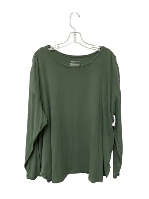 Top Long Sleeve Basic By West Bound In Green, Size: 3x