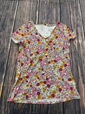 Top Short Sleeve Basic By Dept 222 In Pink, Size: M