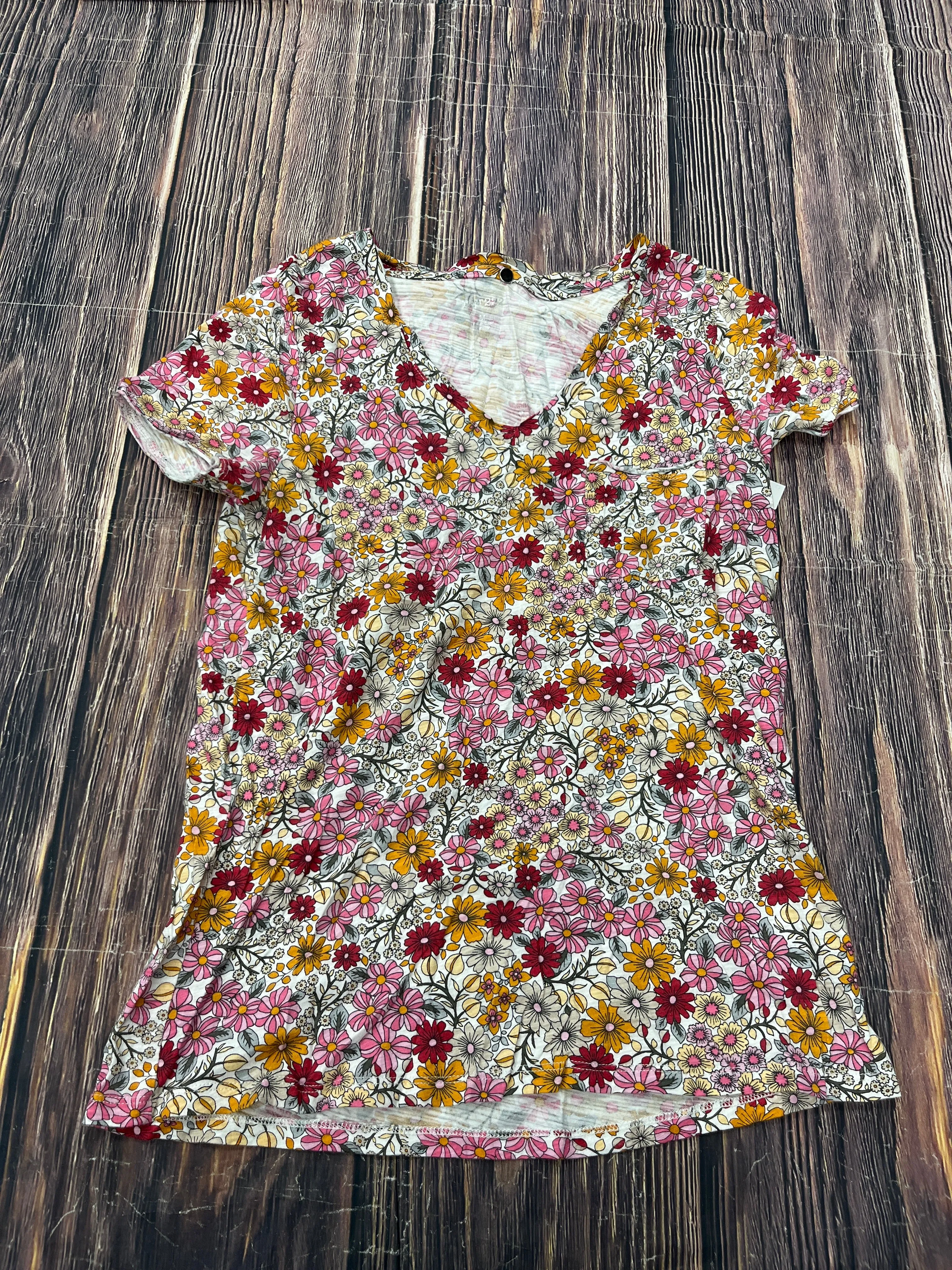 Top Short Sleeve Basic By Dept 222 In Pink, Size: M