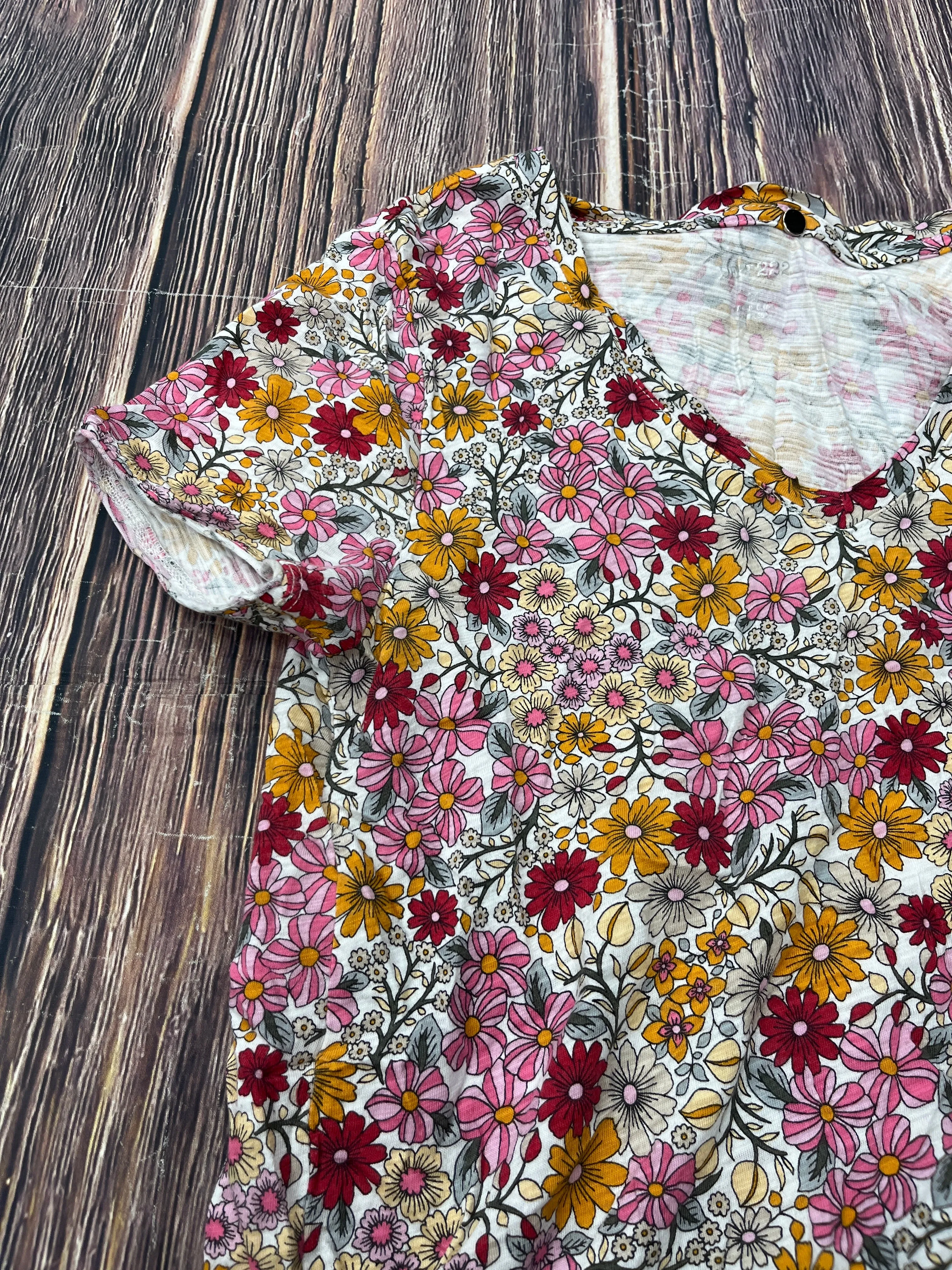 Top Short Sleeve Basic By Dept 222 In Pink, Size: M