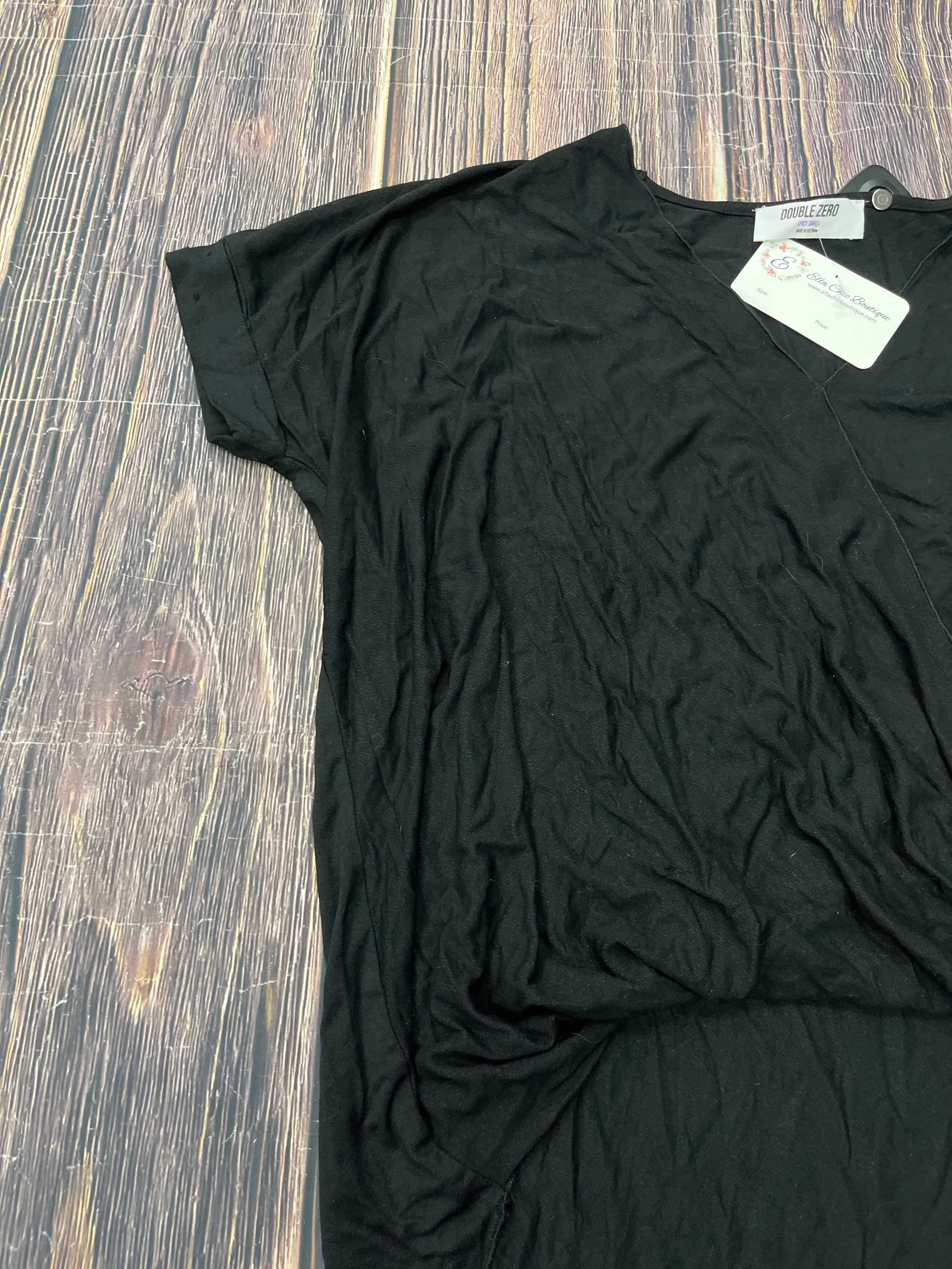 Top Short Sleeve Basic By Double Zero In Black, Size: S