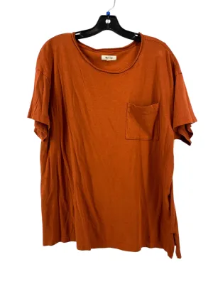 Top Short Sleeve Basic By Madewell In Bronze, Size: L