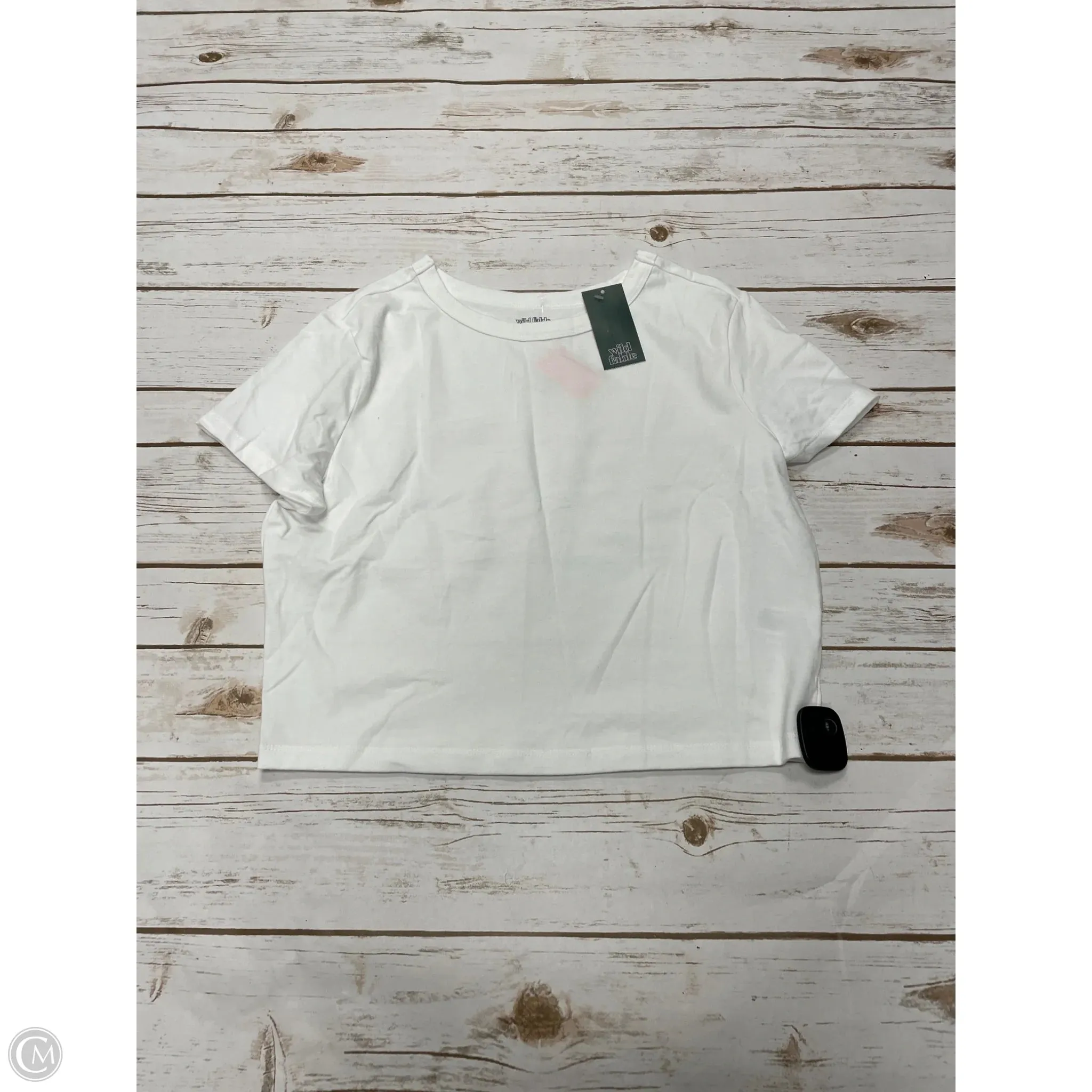 Top Short Sleeve Basic By Wild Fable In White, Size: Xl