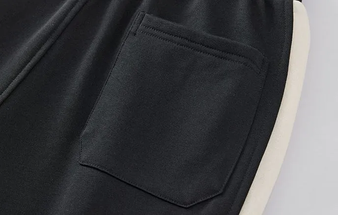 Trendy High-Street Patchwork Men's Sweatpants for Modern Style