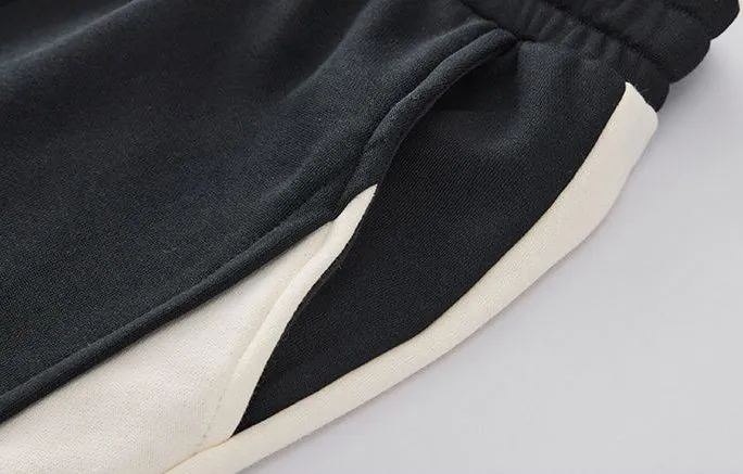 Trendy High-Street Patchwork Men's Sweatpants for Modern Style