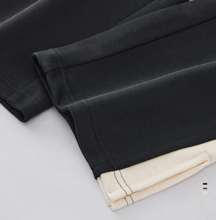 Trendy High-Street Patchwork Men's Sweatpants for Modern Style