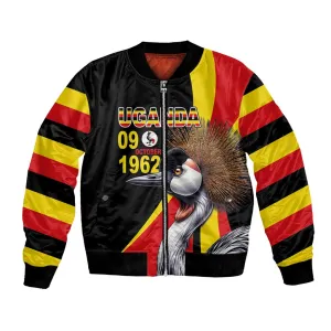 Uganda Independence Day with Crowned Cranes Bomber Jacket LT03