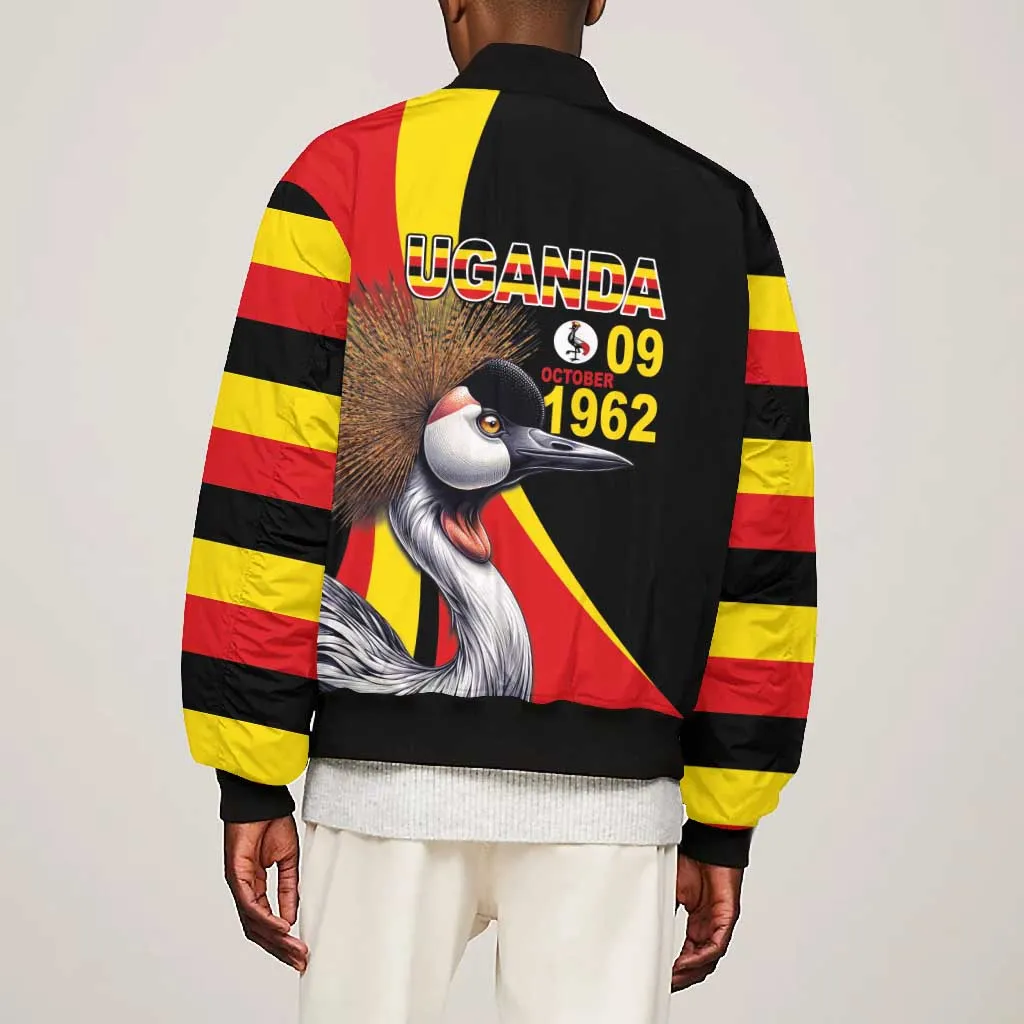 Uganda Independence Day with Crowned Cranes Bomber Jacket LT03
