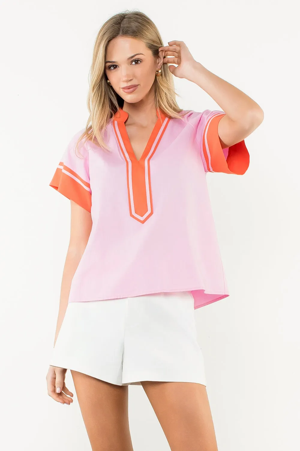 V-Neck Boxy Top