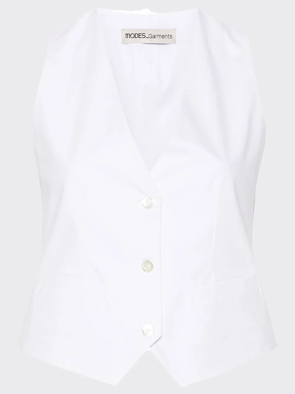 V-neck cotton waistcoat