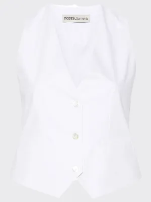 V-neck cotton waistcoat
