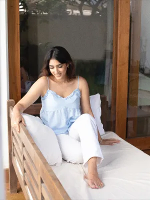 V Neck Frill Detail Cami Top