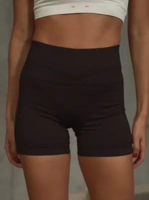 V SEAMLESS MINI SHORT - SHADOW
