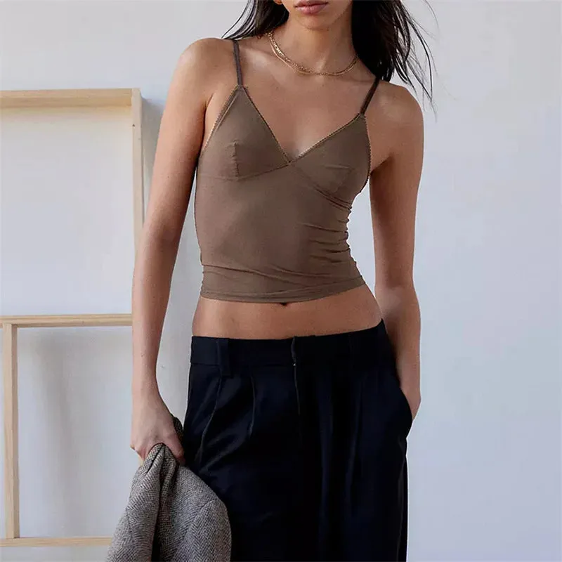 Vibrant Deep V-Neck Camisole