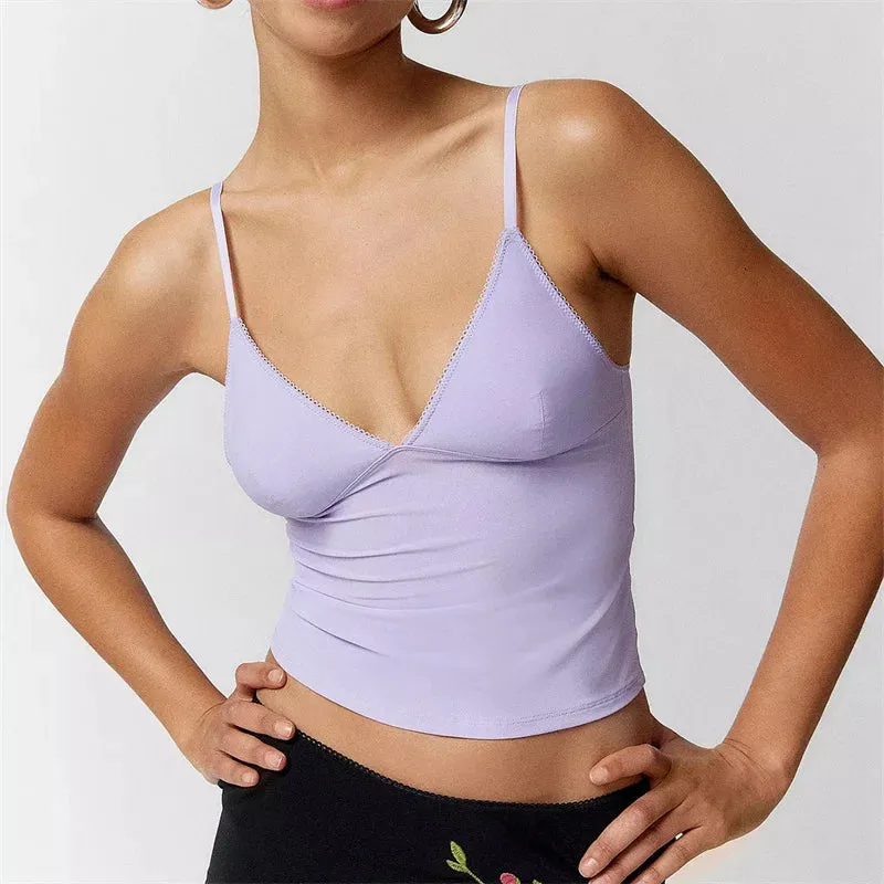 Vibrant Deep V-Neck Camisole