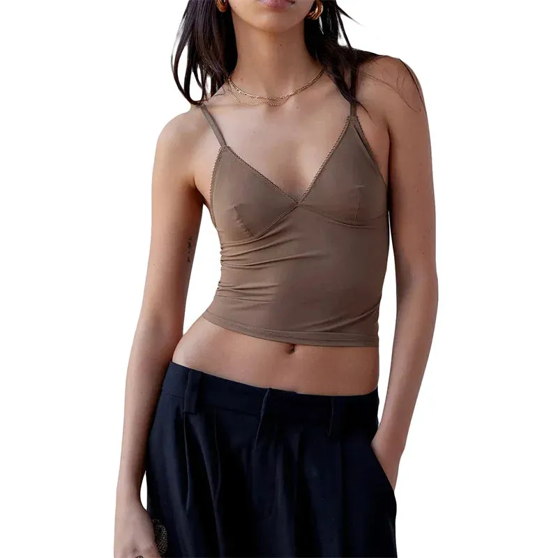 Vibrant Deep V-Neck Camisole