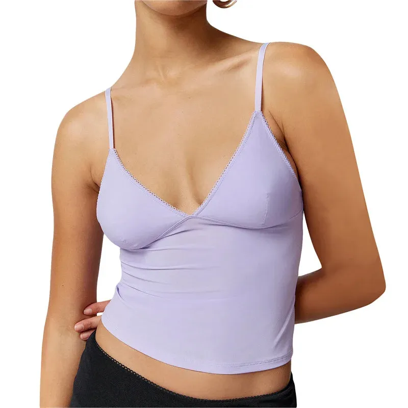 Vibrant Deep V-Neck Camisole