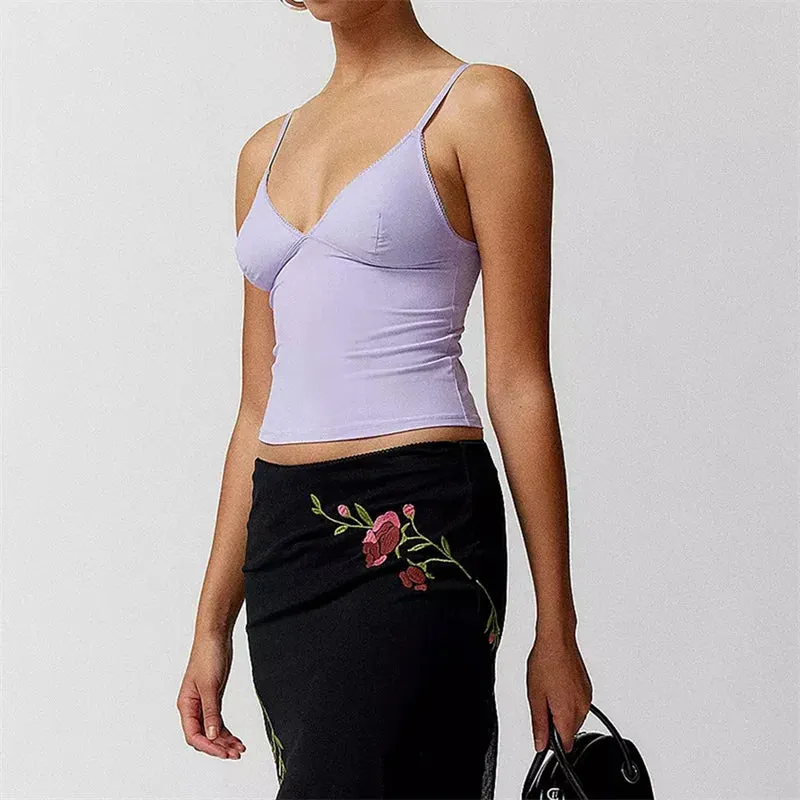 Vibrant Deep V-Neck Camisole