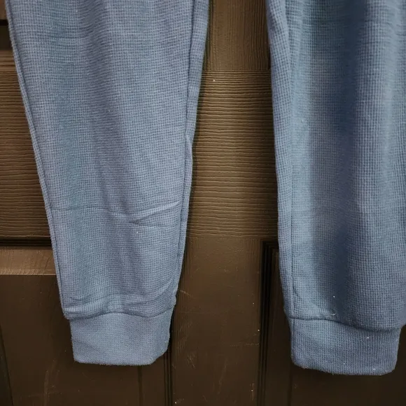 Victoria's Secret Glow Waffle Henley Jogger Set in Blue