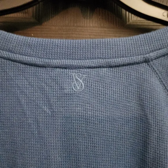 Victoria's Secret Glow Waffle Henley Jogger Set in Blue