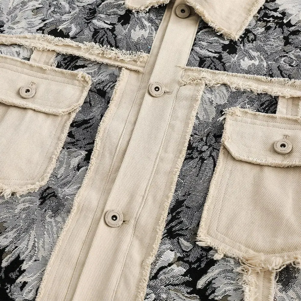 Vintage Flower Patch Denim Jacket for a Trendy Y2K Look