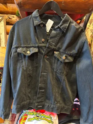 Vintage Levis Black Denim Jacket, Small