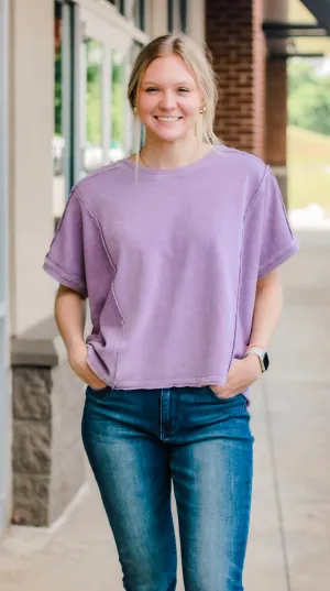 Violet Edge Mineral Wash Top