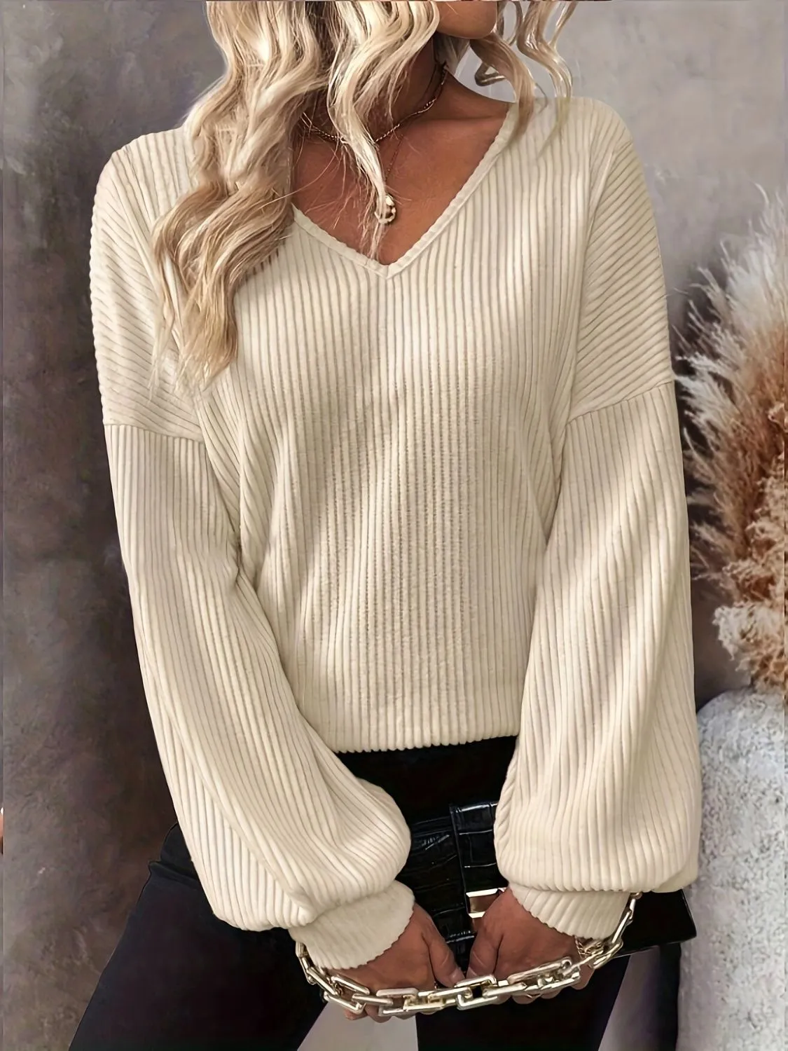Virginia Bow Back V-Neck Drop Shoulder T-Shirt