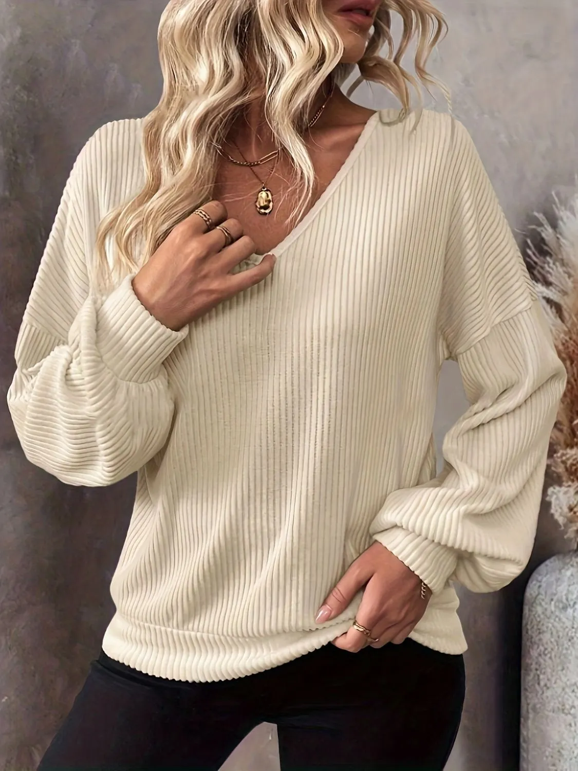 Virginia Bow Back V-Neck Drop Shoulder T-Shirt