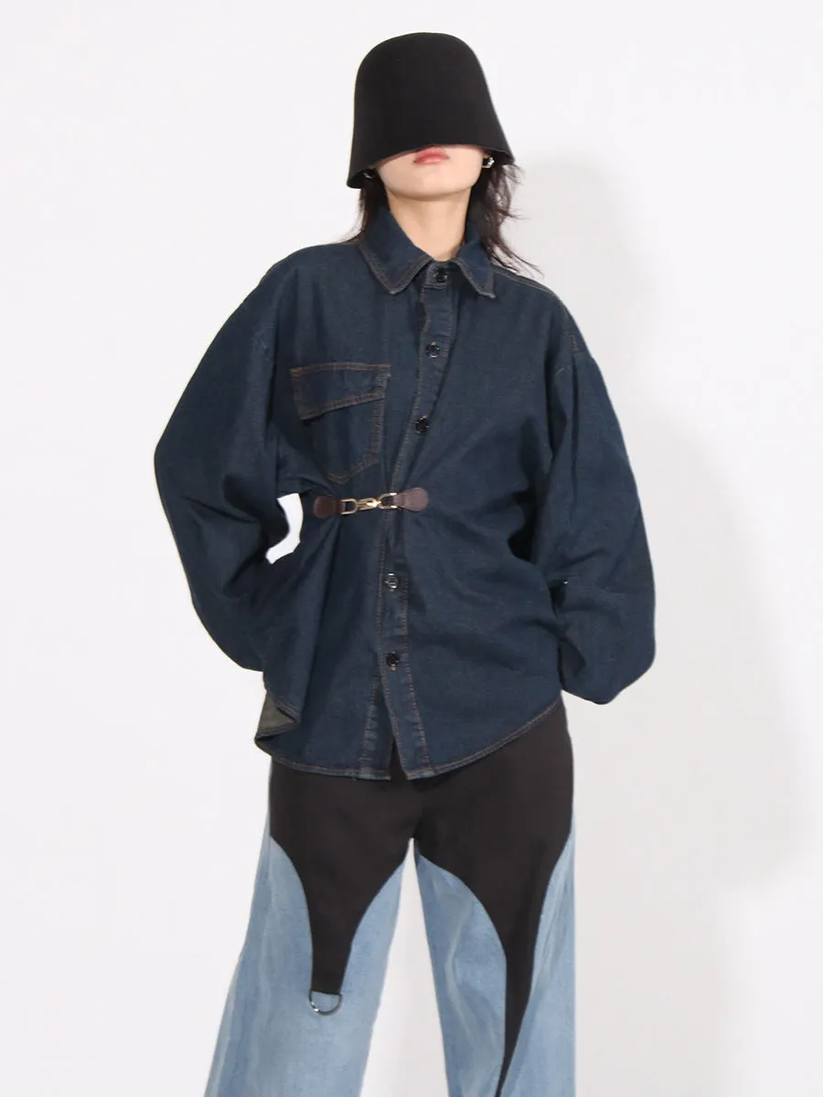 WAIST HOOK DENIM JACKET