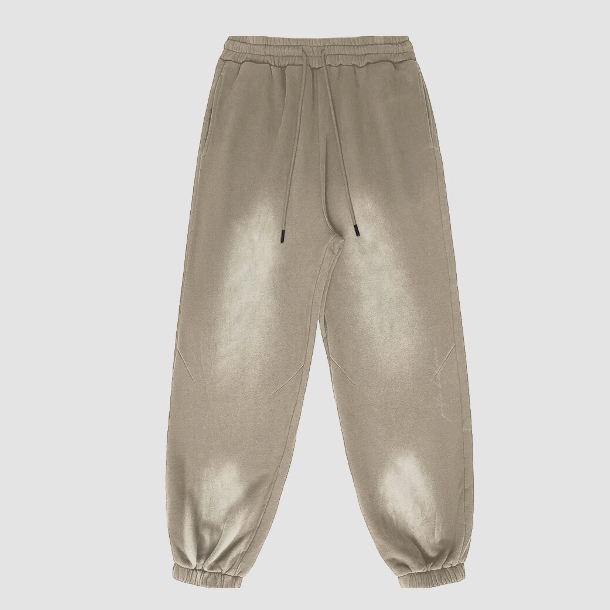 Washed Beige Sweatpants x Oversized Baggy Pants