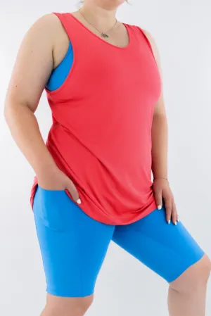 Watermelon - Long Tank Top - V-neck - Sleeveless