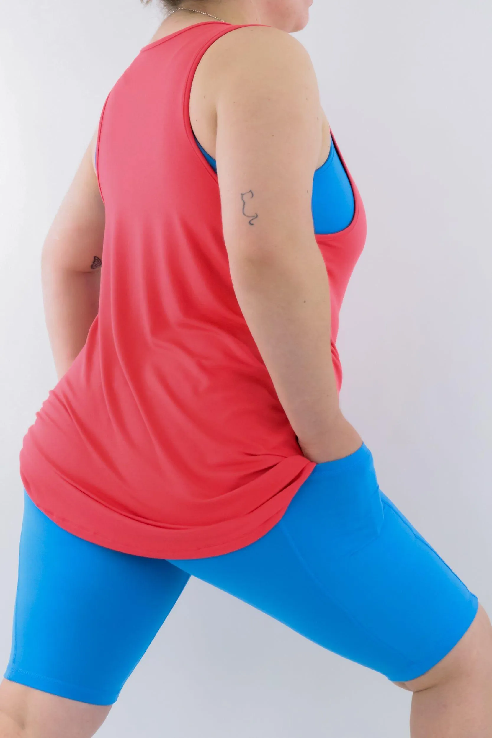 Watermelon - Long Tank Top - V-neck - Sleeveless