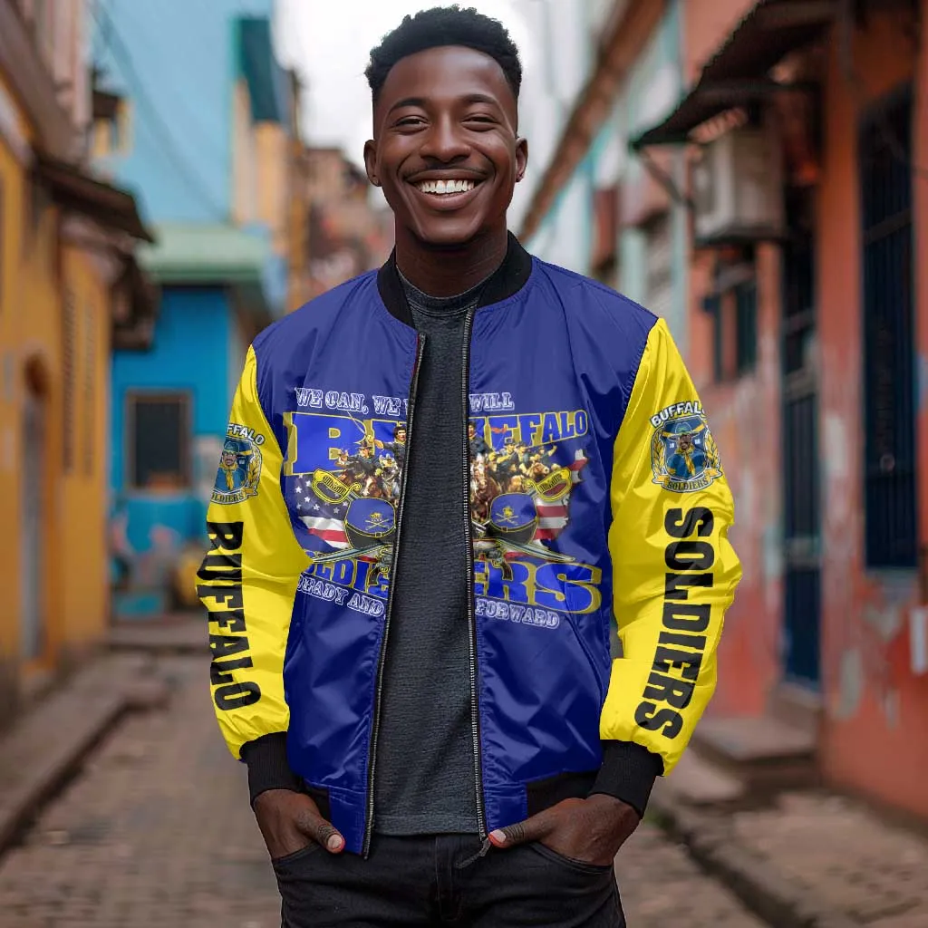 We Can We Will Buffalo Soldiers Bomber Jacket Us Army Ready and Forward DT02