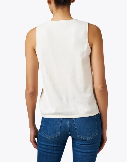 White Cotton Cashmere Tank