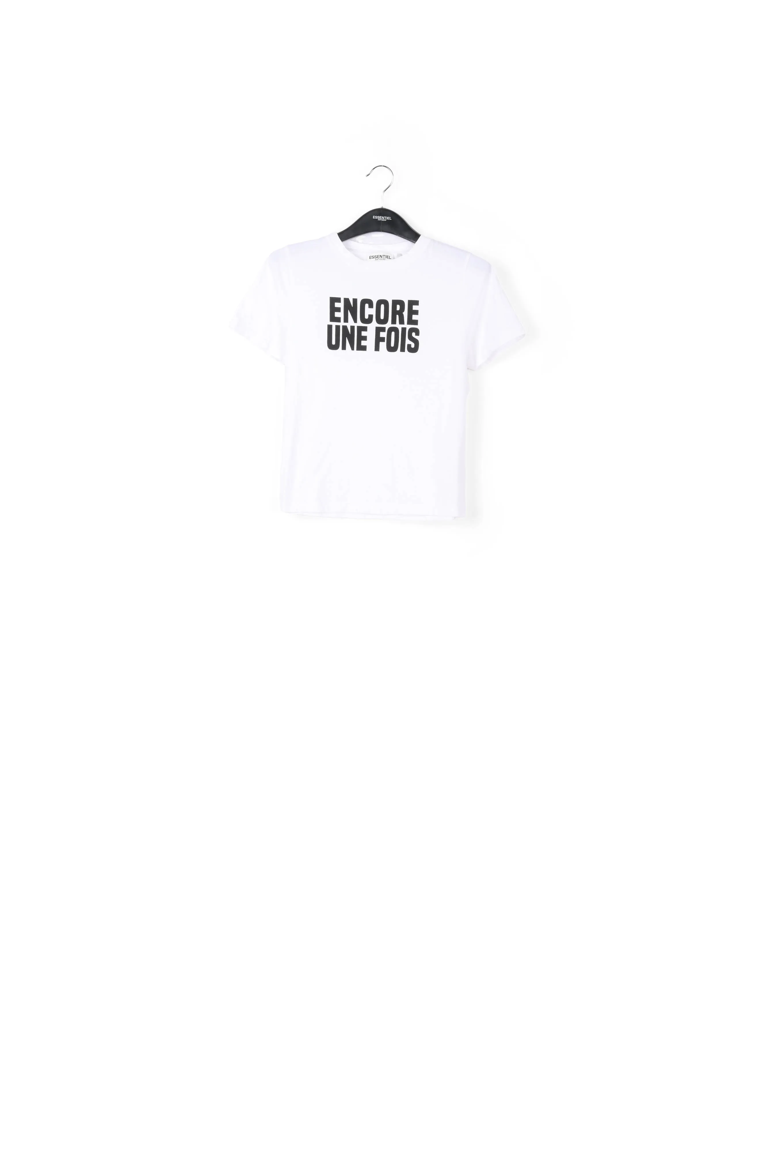White organic cotton t-shirt with print