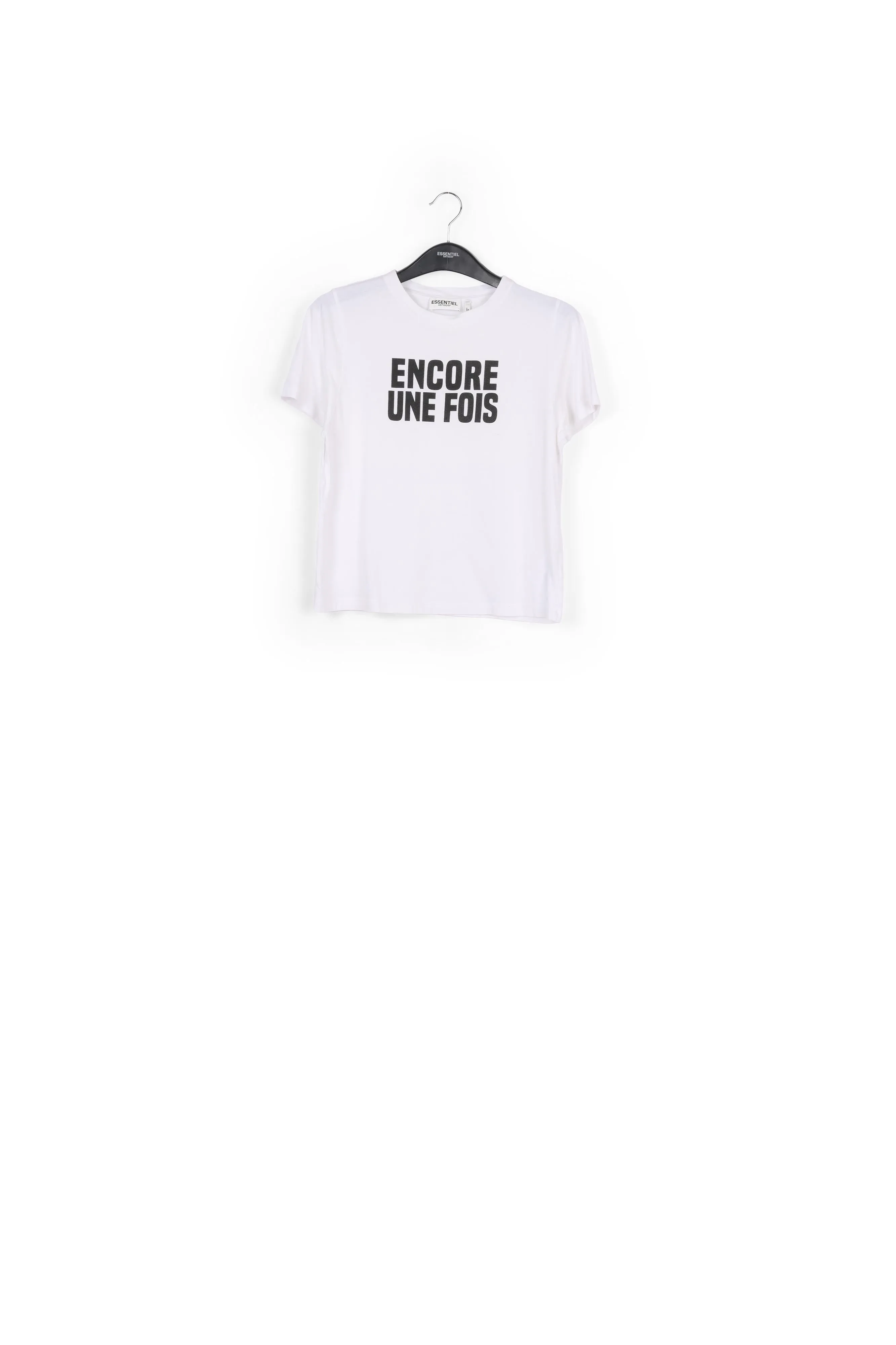 White organic cotton t-shirt with print