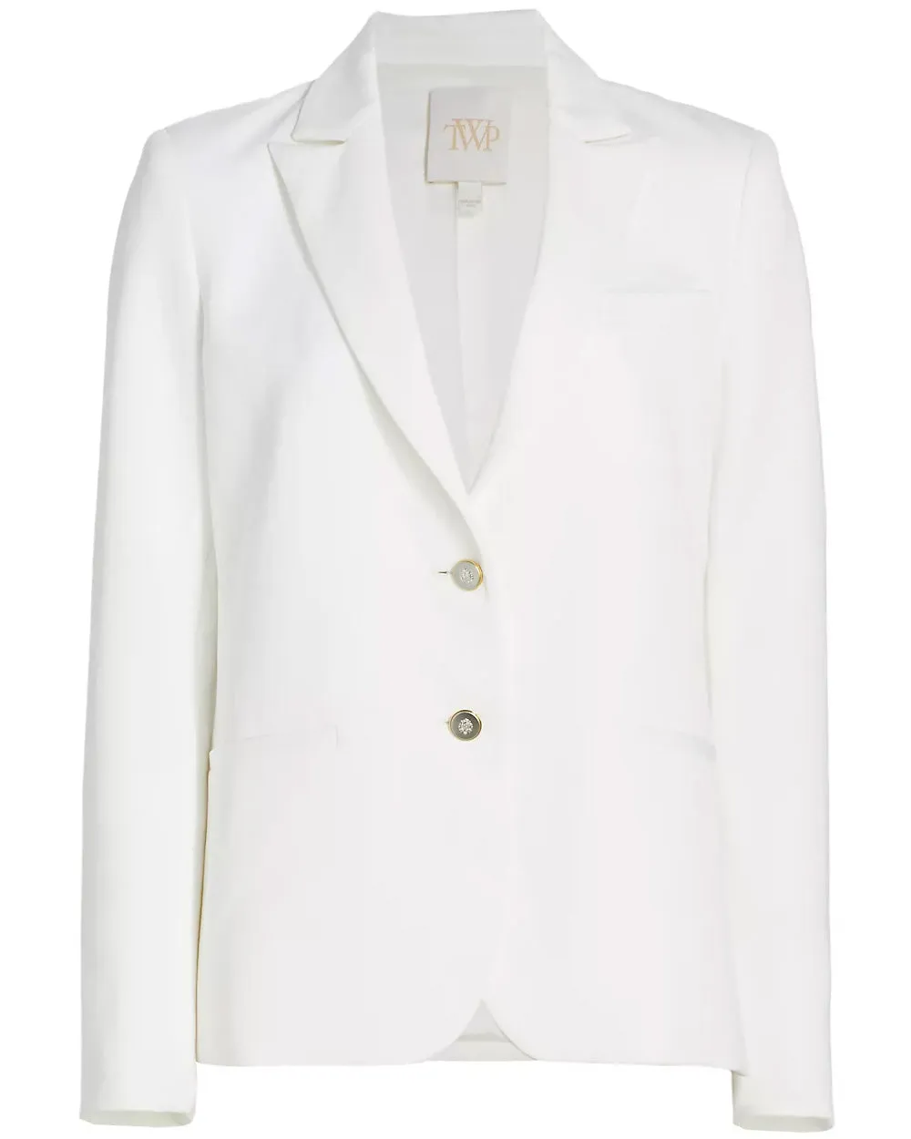 White Zip Cuff Boyfriend Blazer