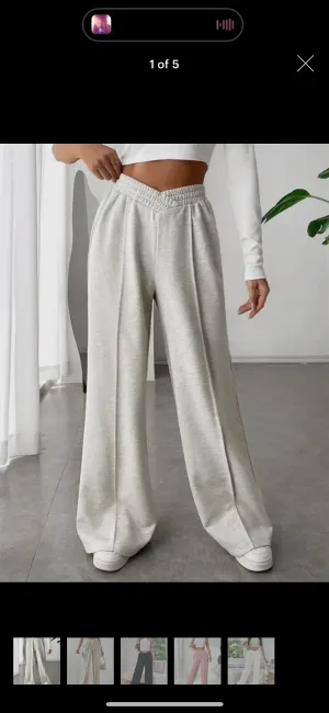 Wide Leg Sweat pants Grey