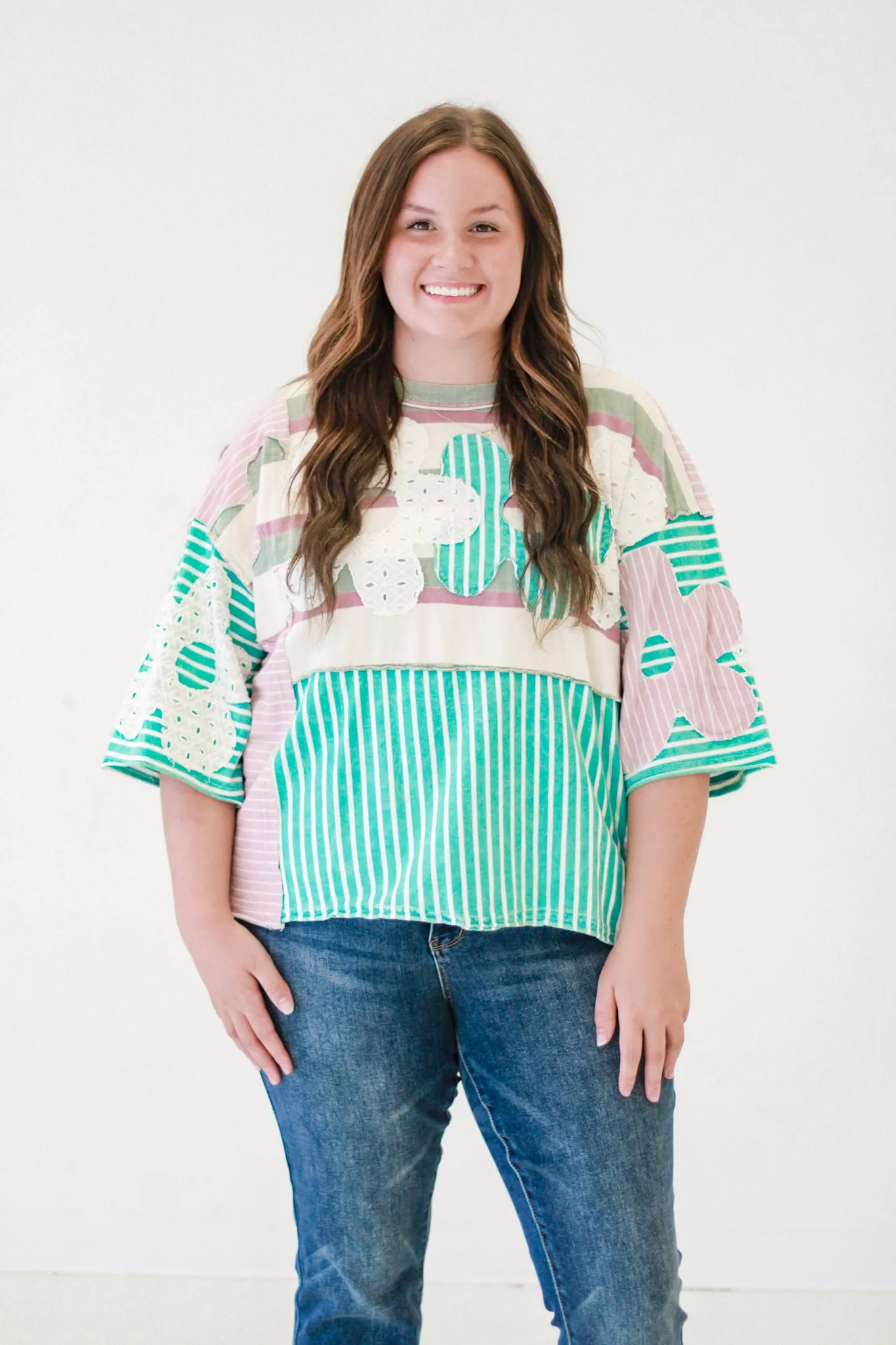 Wild as Her Mixed Print Top by Oli & Hali