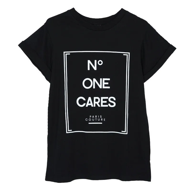Women cute letters print T shirt European basic short sleeve O neck Shirts casual tops plus size DT17