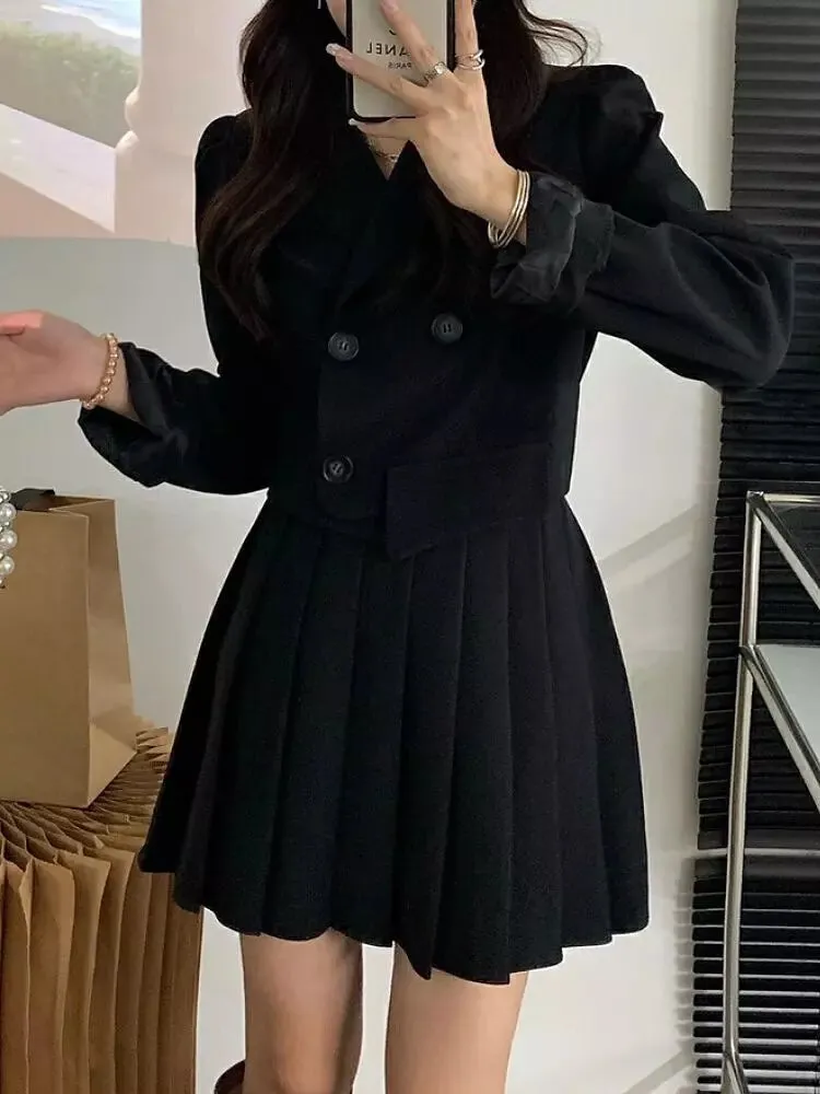 Women Elegant Work Wear Blazers And Mini Skirts