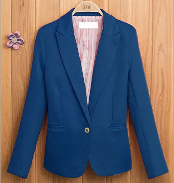 Women Suit Blazer Foldable Brand Jacket Made Of Cotton & Spandex With Lining Vogue Candy Colors Blazers A7995