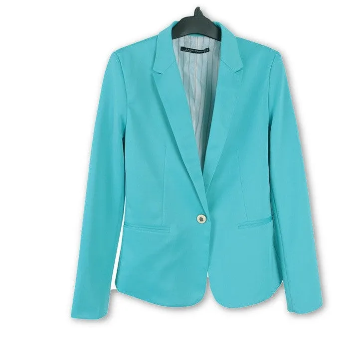 Women Suit Blazer Foldable Brand Jacket Made Of Cotton & Spandex With Lining Vogue Candy Colors Blazers A7995