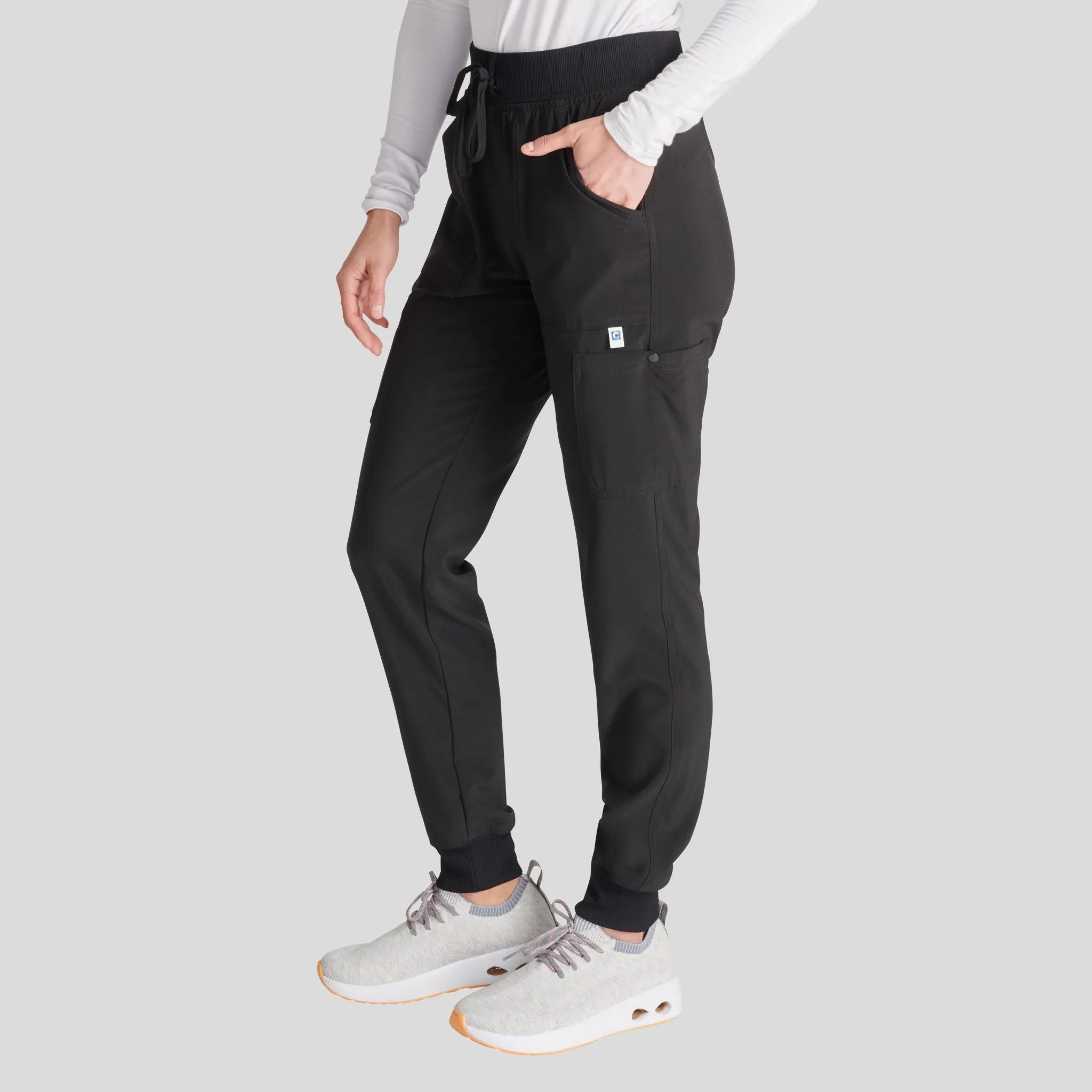 Women's Natural Rise Jogger Scrub Pant | Black