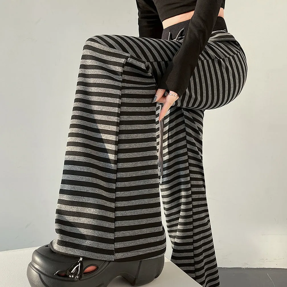 Women's Slightly Flared Jersey Sweatpant with Stripes