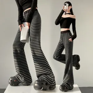 Women's Slightly Flared Jersey Sweatpant with Stripes