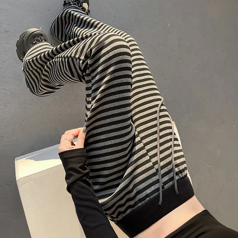 Women's Slightly Flared Jersey Sweatpant with Stripes